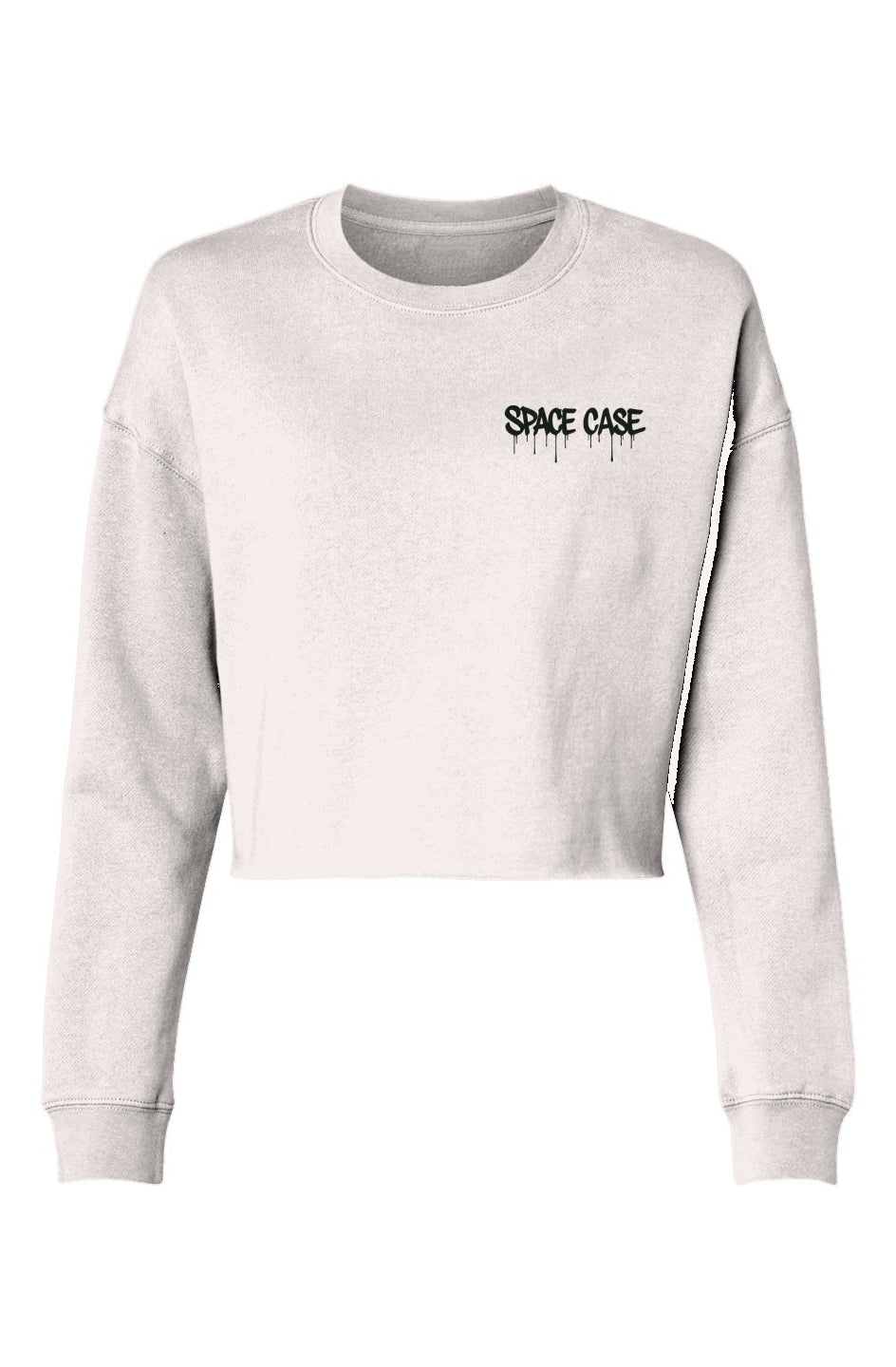 Paint Drip Crop Sweater - Bone