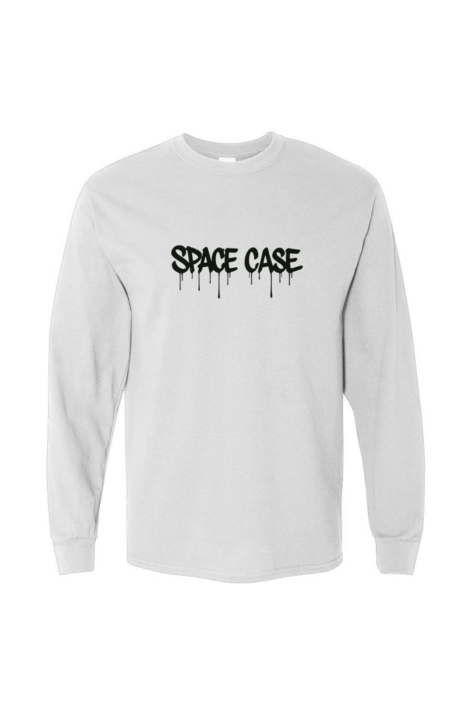 Paint Drip Long Sleeve Tee - Black
