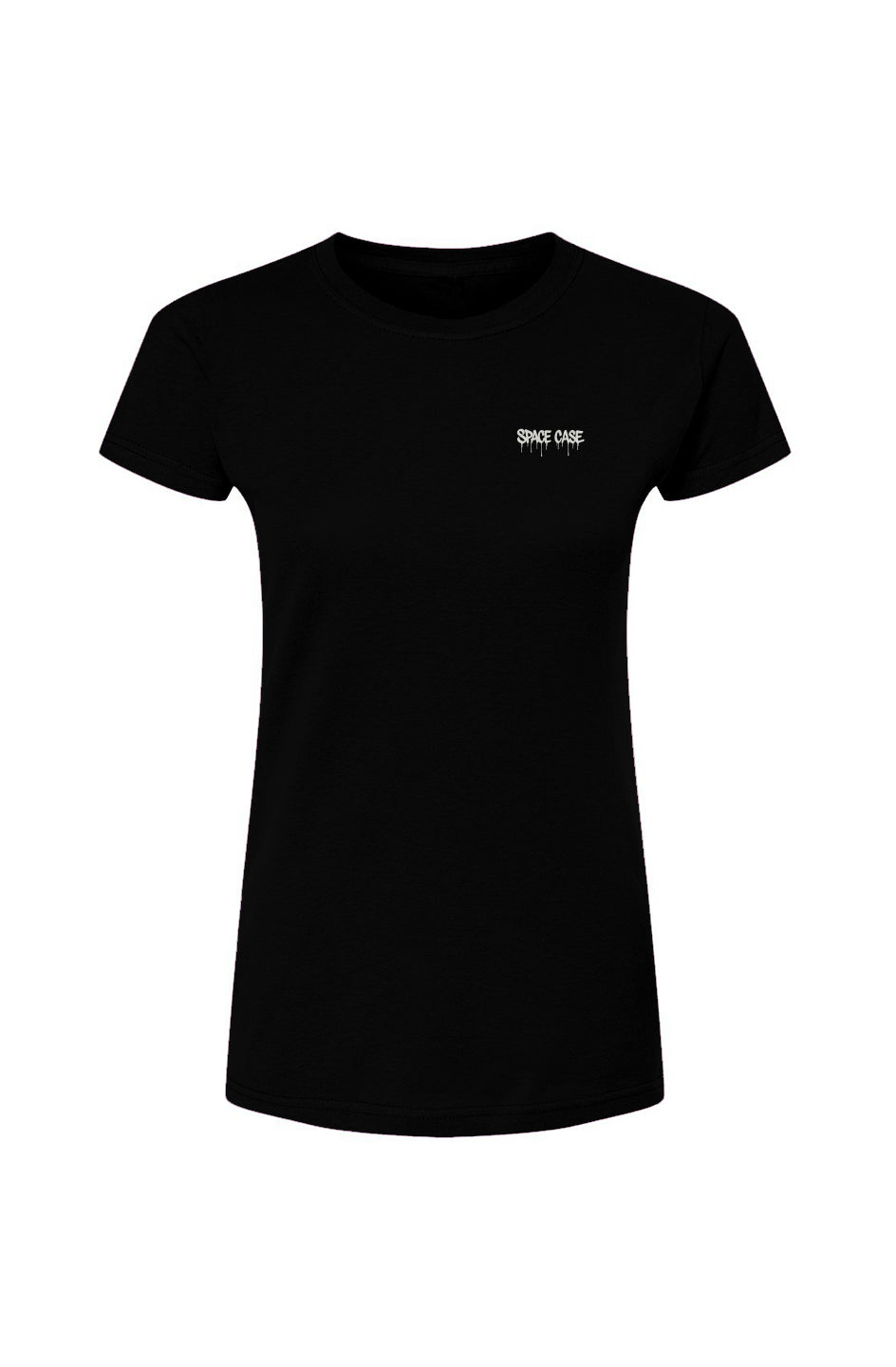 Paint Drip Embroidered Tee - Black