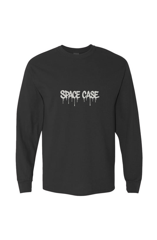 Paint Drip Long Sleeve Tee - Black